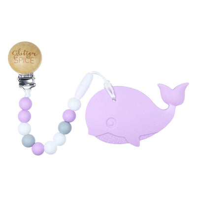 Whale Silicone Teether - Discontinued Design - Glitter & Spice