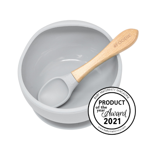 SILICONE BOWL + SPOON SET - Glitter & Spice