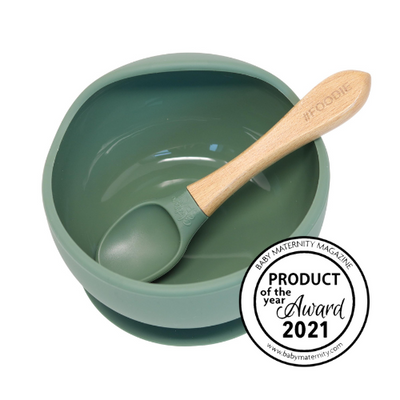 SILICONE BOWL + SPOON SET - Glitter & Spice