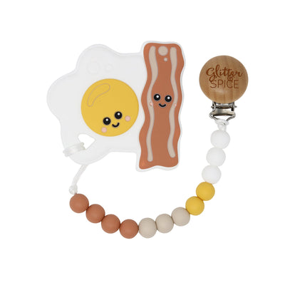 Eggs and Bacon Silicone Teether - Overstock - Glitter & Spice
