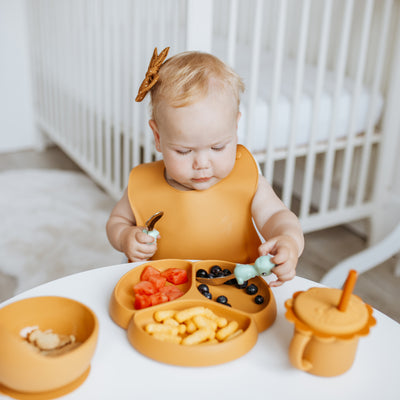 LEARN TO EAT FORK AND SPOON SET - T-REX - Glitter & Spice