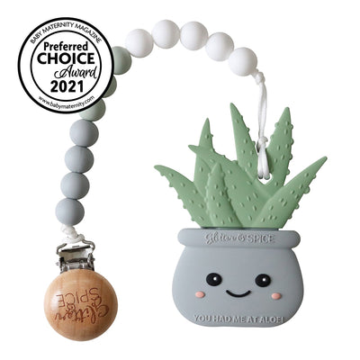 Aloe Plant Silicone Teether - Glitter & Spice Canada