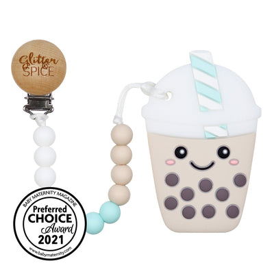 Bubble Tea Silicone Teether - Glitter & Spice Canada