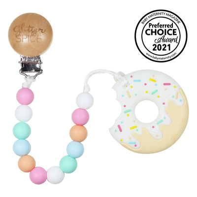 Donut Silicone Teether - Glitter & Spice