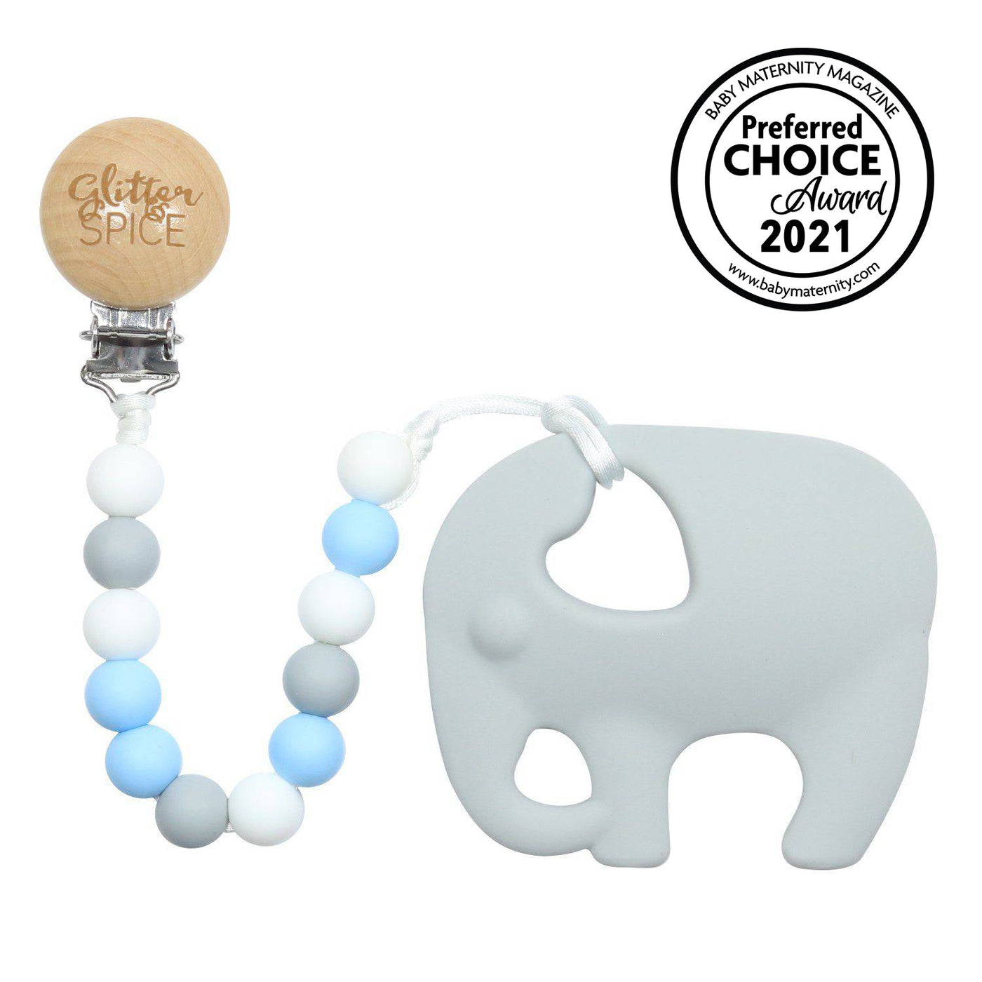 Elephant Silicone Teether - Glitter & Spice