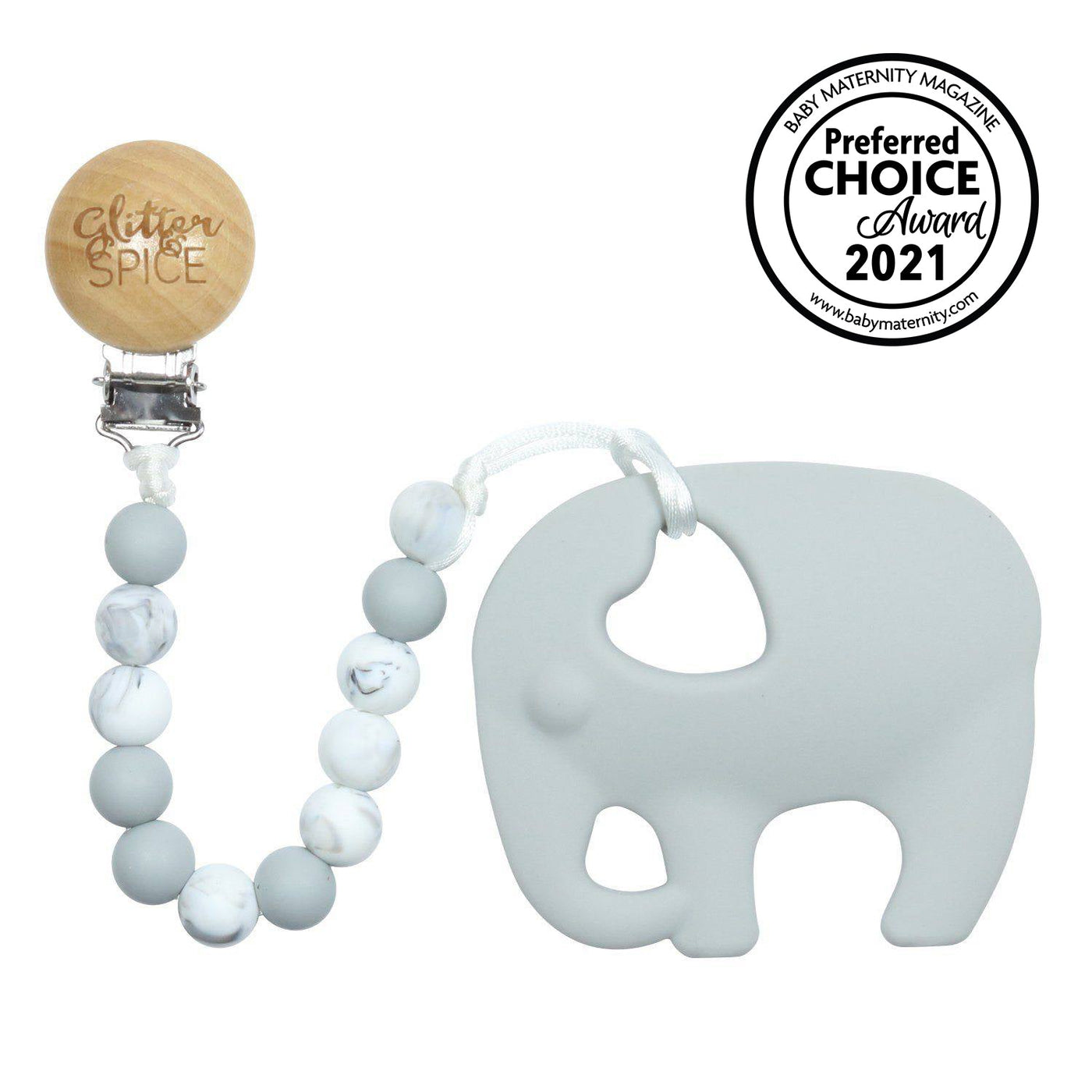 Elephant Silicone Teether - Glitter & Spice