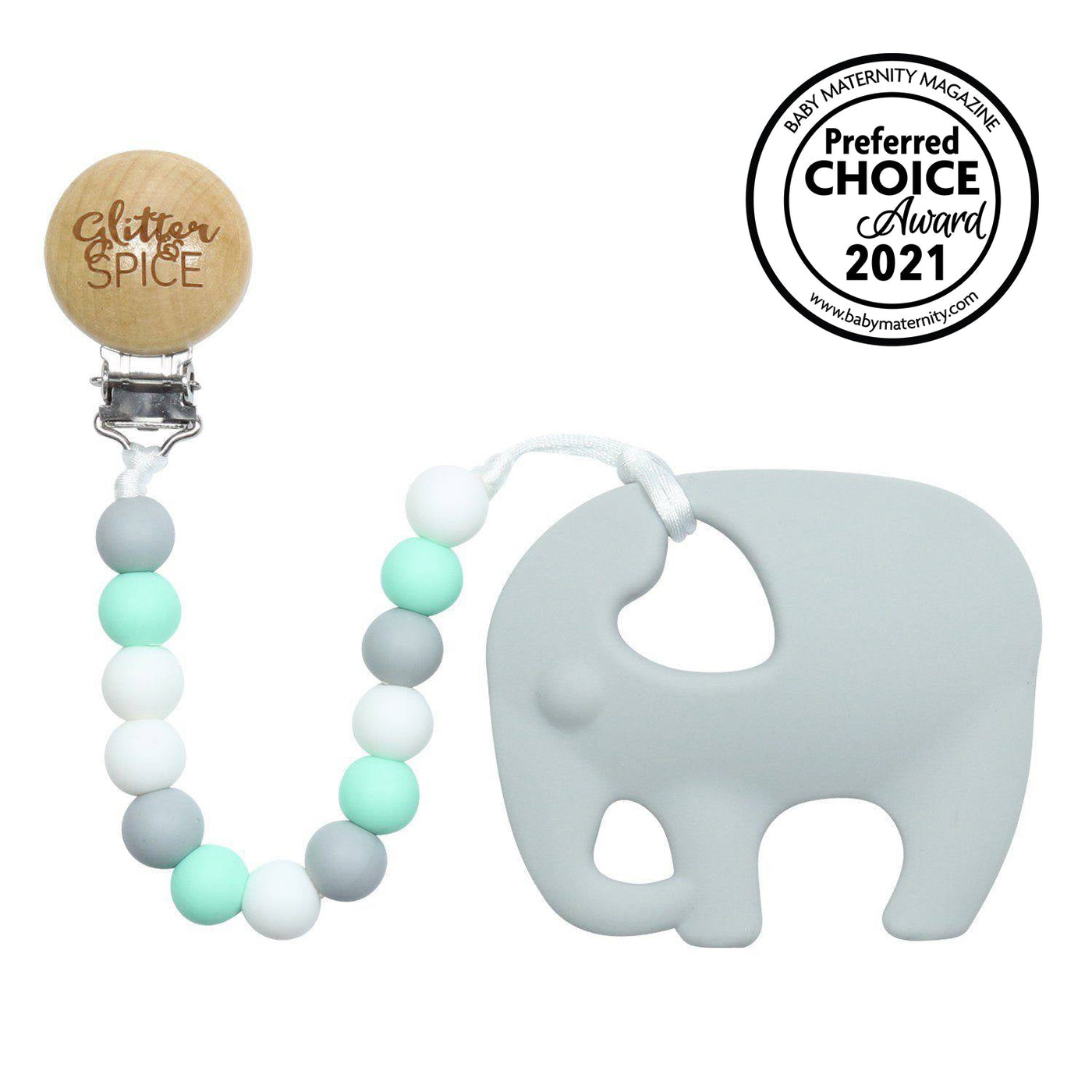 Elephant Silicone Teether - Glitter & Spice