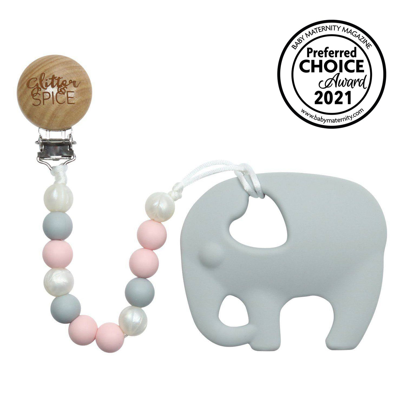 Elephant Silicone Teether - Glitter & Spice