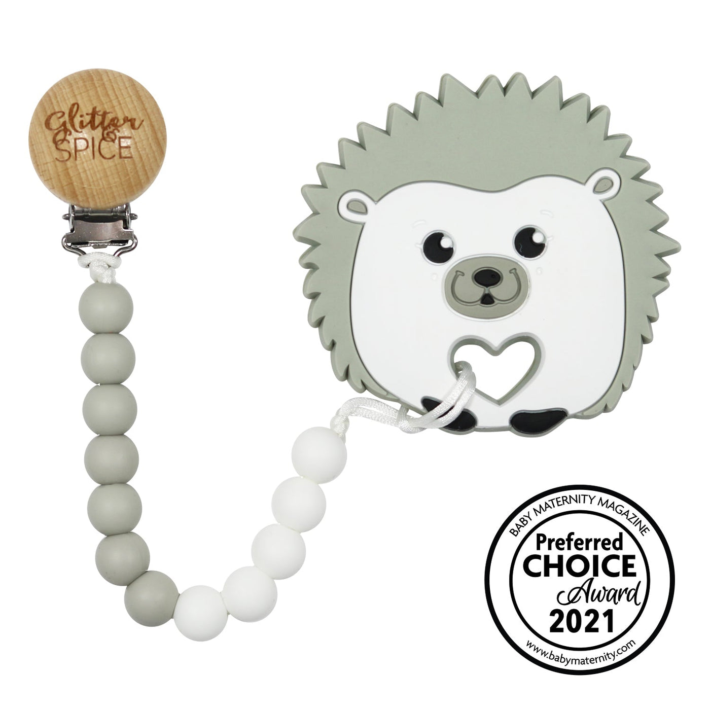 Hedgehog Silicone Teether - Glitter & Spice Canada