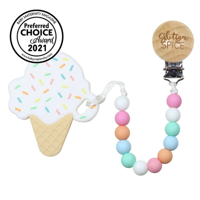 Ice Cream Cone Silicone Teether - Glitter & Spice