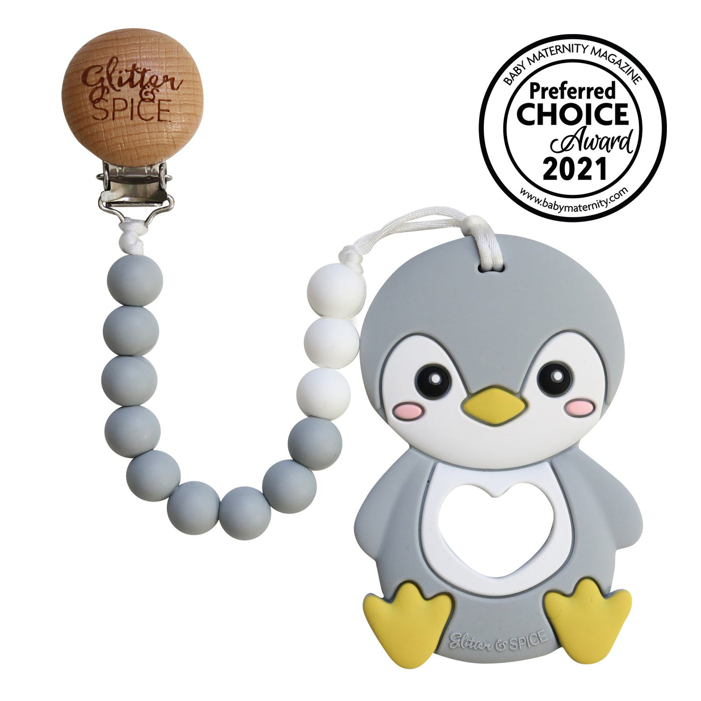 Penguin Silicone Teether - Glitter & Spice Canada