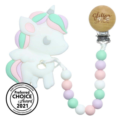 Unicorn Silicone Teether - Glitter & Spice