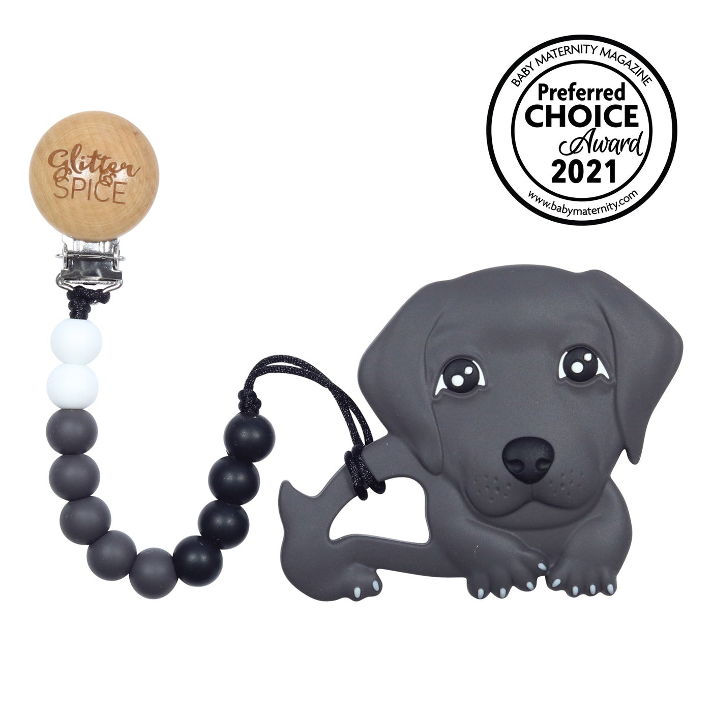 Wiener Dog Silicone Teether - Glitter & Spice