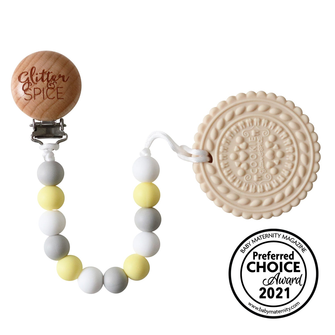 Vanilla Cookie Silicone Teether - Discontinued - Glitter & Spice Canada
