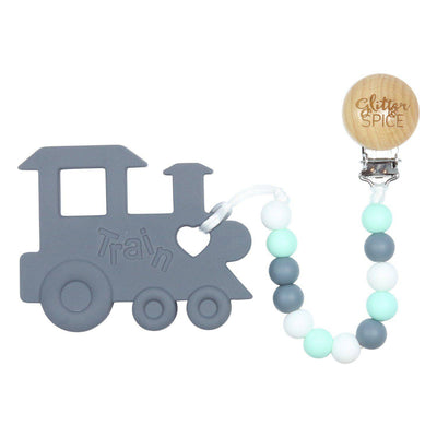 Chew Chew Train Silicone Teether - Overstock - Glitter & Spice