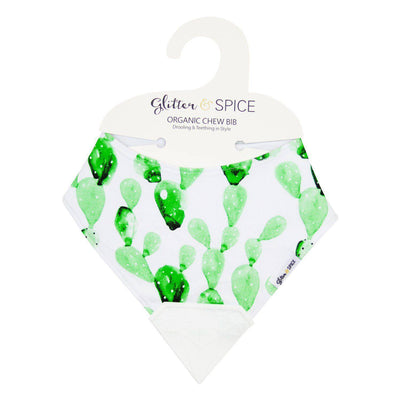 Organic Chew Bib - Cactus - Glitter & Spice