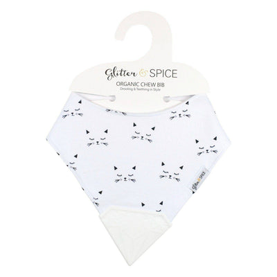 Organic Chew Bib - Kitties - Glitter & Spice