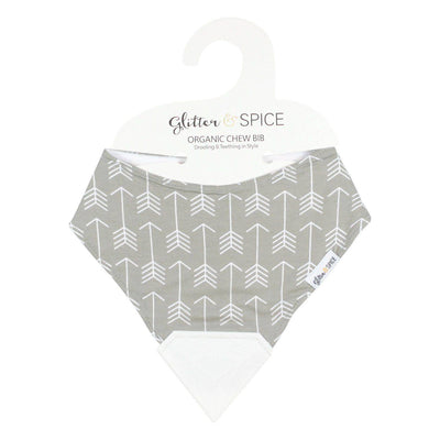 Organic Chew Bib - Stormy Arrow - Glitter & Spice