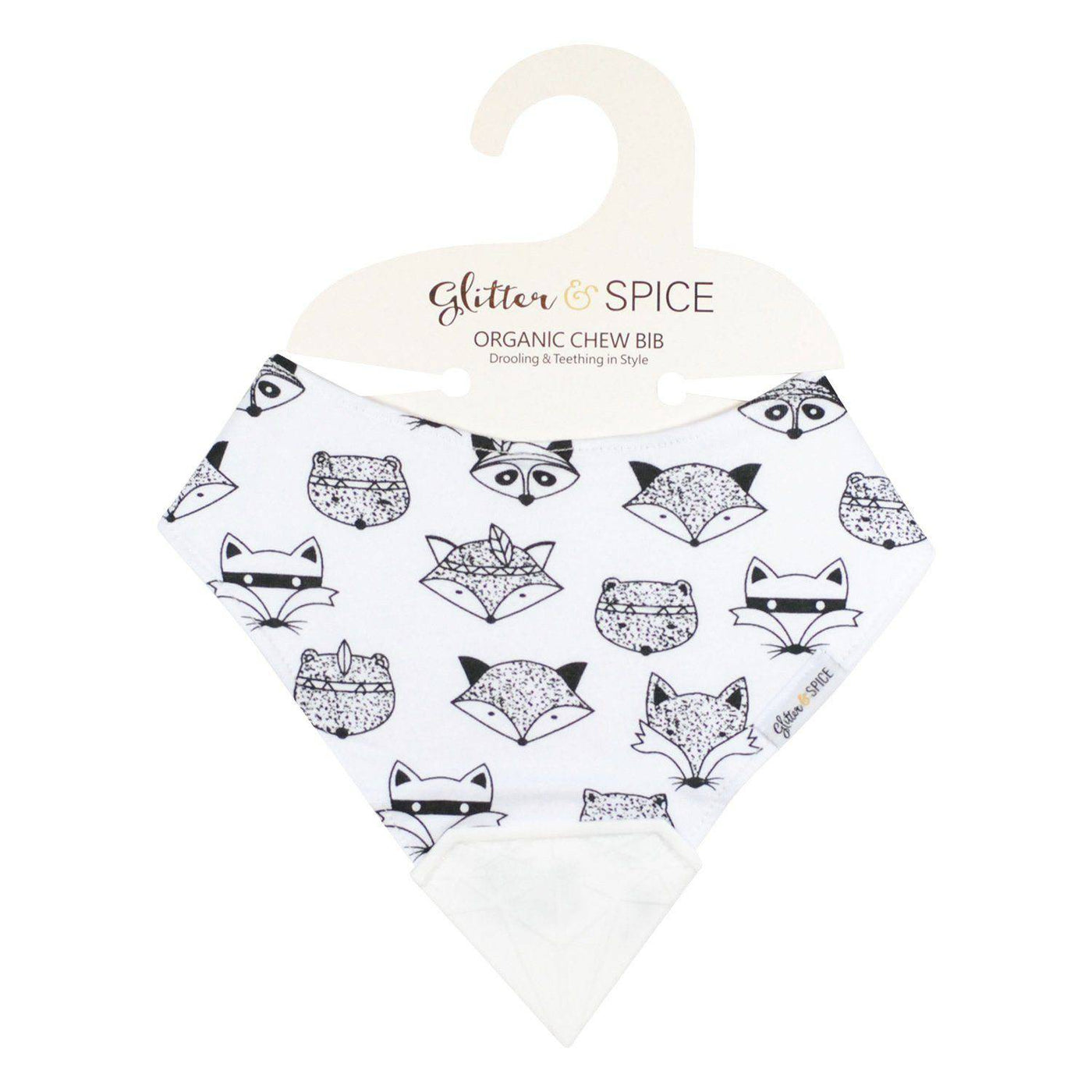 Organic Chew Bib - Woodland Critters - Glitter & Spice