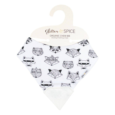 Organic Chew Bib - Woodland Critters - Glitter & Spice