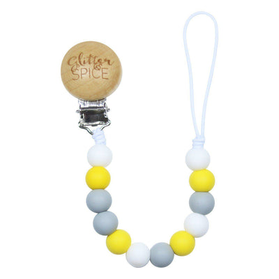 Silicone Pacifier Clip - Avery - Glitter & Spice