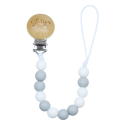 Silicone Pacifier Clip - Greyson - Glitter & Spice