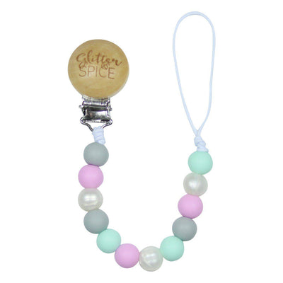 Silicone Pacifier Clip - Lola - Glitter & Spice