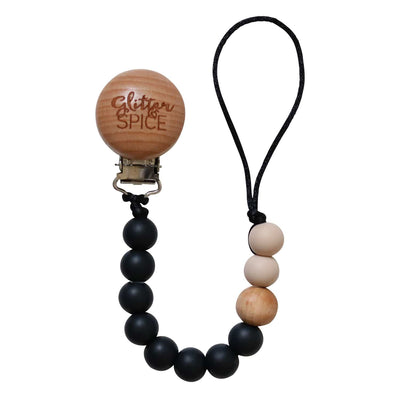 Silicone Pacifier Clip - Midnight - Glitter & Spice