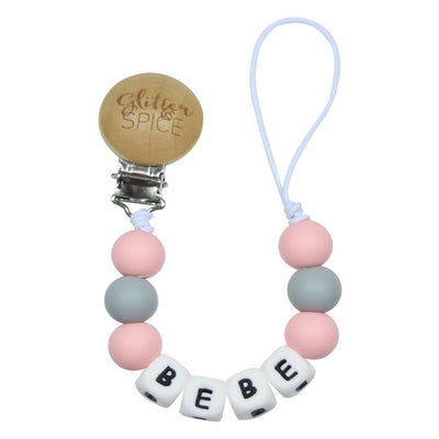 Statement Pacifier Clip - BEBE - Glitter & Spice